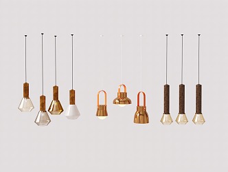 Modern minimalist chandelier 3d model