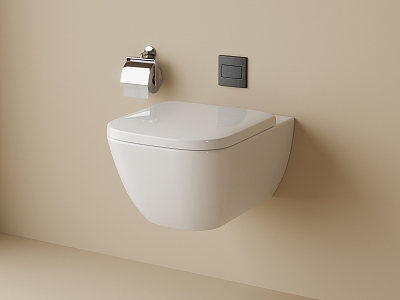 Wall-mounted toilet 3d model