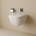 Wall-mounted toilet 3d model