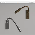 Stylish Modern Adjustable Metal Wall Lamp With Flexible Gooseneck Design