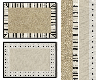 modern square carpet 3d model