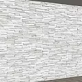 Gray Textured Stone Background Wall With Layered Bricks For Modern Interior Design 3d model