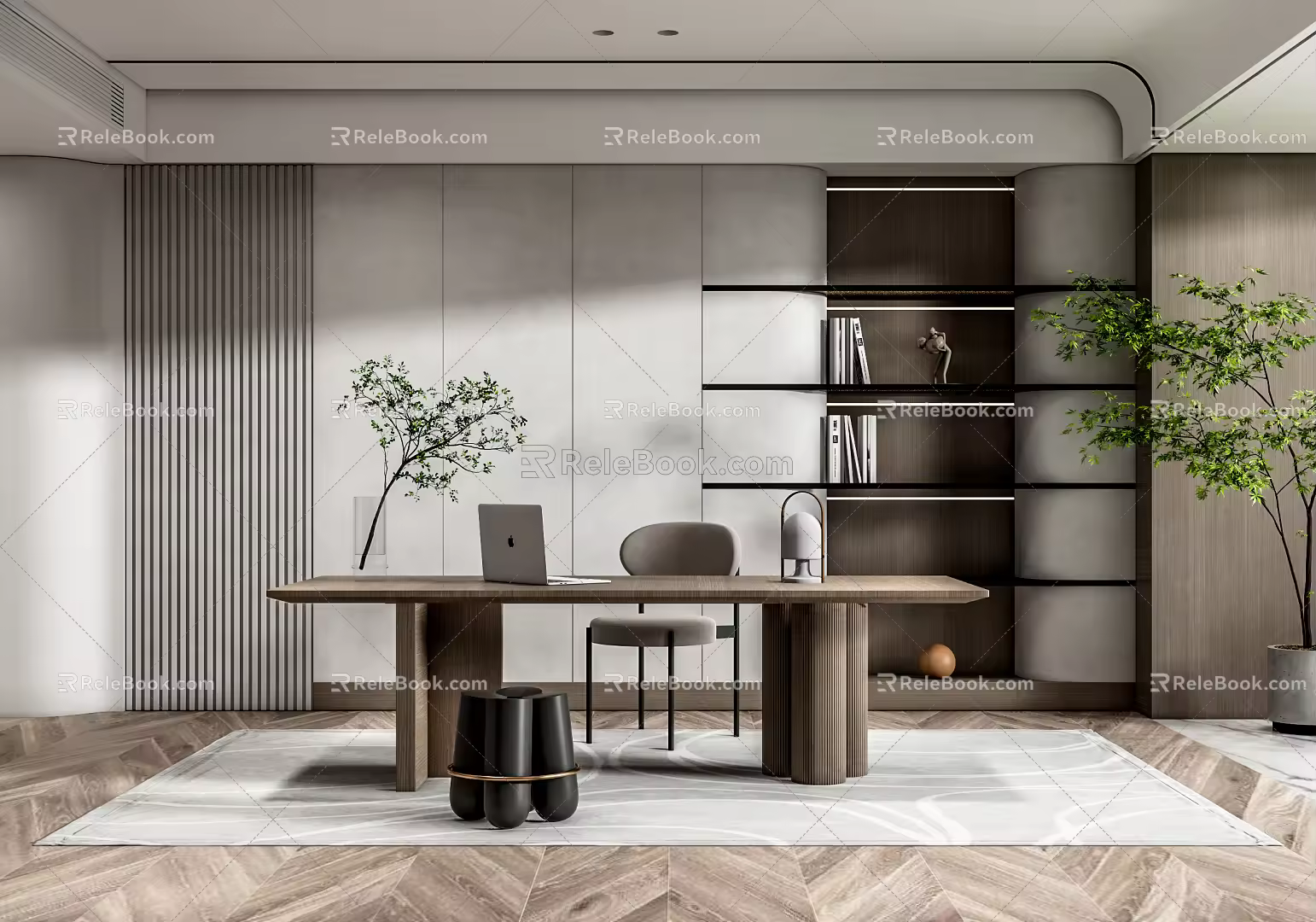 Modern study 3d model