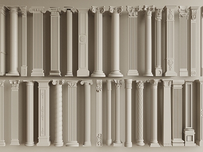 European Roman Column 3d model