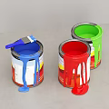 Organized Hardware Tools Storage with Tool Rack Cart Paint Cans and Safety Gear