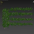 Green Climbing Vines Wall Decor Design With Lush Foliage And Vertical Greenery Pattern