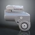 Mechanical Weapon 3D Model with Scope Wheel and Metal Structure Design 3d model