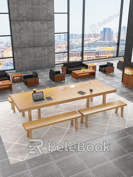 Modern Conference Table and Chair Conference Table model