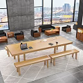 Modern Conference Table and Chair Conference Table 3d model