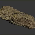 Natural Wood Stone Material With Porous Textured Surface And Earthy Tones
