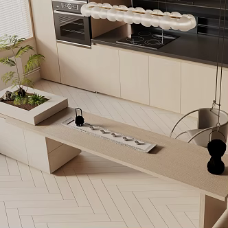Modern dining table 3d model