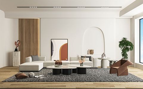 modern living room 3d model