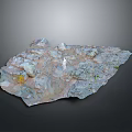 Realistic Wood and Stone Terrain Model With Natural Texture and Landscape Details