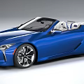 Blue Lexus Convertible Sports Car With Open Top And Luxurious Interior