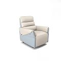 Modern Stylish Single Sofa With Beige And Light Blue Upholstery And Comfortable Design 3d model