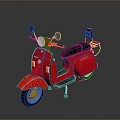 Scooter Motorcycle Two-wheeled Motocross Motorcycle Road Race Motorcycle Motor Vehicle 3d model