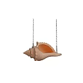 Conch Shaped Hanging Landscape Seat With Chain For Outdoor Decor