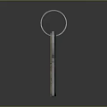 Elegant Gold Key Shaped Jewelry Pendant With Shiny Surface And Luxury Design