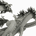 Chinese dragon dragon dragon group 3d model