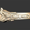 Three Elegant Gold Fashion Rings With Gemstone And Intricate Decorative Patterns