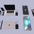 Computer Notebook Office Supplies 3d model