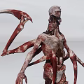 Mutant Man Creatures with Various Forms in Horror Sci Fi Character Design 3d model