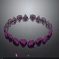 Elegant Pink Gemstone Bracelet With Shiny Polished Stones In Metal Setting Design