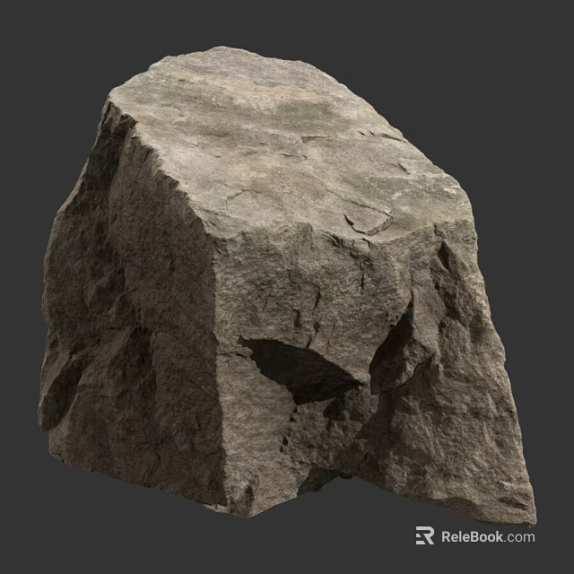 Natural Stone Block With Rough Surface Texture And Architectural Decorative Use 3d model 