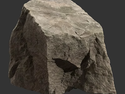 Natural Stone Block With Rough Surface Texture And Architectural Decorative Use 3d model