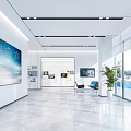Modern Front Desk Reception Area With Large Digital Calendar Screen And Bright White Wall