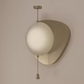 Modern Minimalist Wall Lamp With Circular Lampshade And Irregular Geometric Frame 3d model