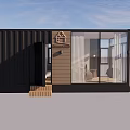 Modern Container Guesthouse Architecture With Large Glass Windows Wooden Accents And Open Layout