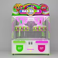 Colorful Claw Machine Arcade Game With Vibrant Design And Prize Out Slots