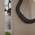 Cozy Warm Neutral Hotel Lobby With Zen Greenery And Elegant Curved Interior Design