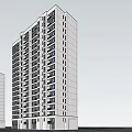 Modern Residential Building 3d model