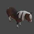 Brown Horse With White Mane And Tail Standing In Natural Outdoor Setting