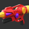 Playful Vibrant Toy Water Gun With Red Yellow Purple Accents And Black Grip