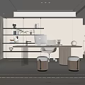 Modern Study Simple Study 3d model