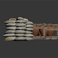 Wooden Crate With Clay Pots And Stacked Sacks Of Spilled Grains