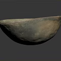 Ancient Carved Pottery Bowl With Red Black Patterns And Traditional Sculpture Design