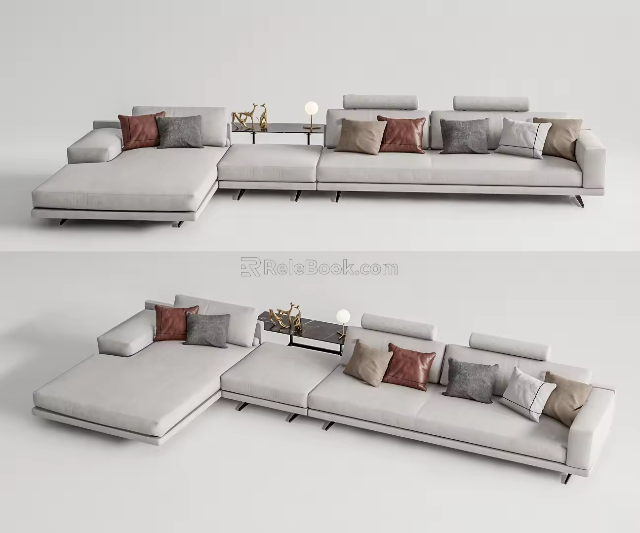 Modern Corner Sofa Minotti Multiplayer Sofa Multiplayer Sofa 3d model