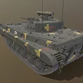 Ukrainian Army Tank BMP-2 Infantry Fighting Vehicle Armored Vehicle Reconnaissance Vehicle Armored Carrier Tracked Armored Vehicle Low Face Number Low Model Simple Model Game 3d model