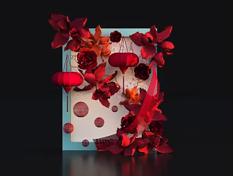 Modern Meichen Chinese Red Lantern 3d model