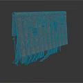 Ancient Weapon Shield Featuring Gray Metal Material Square Holes And Hanging Edges