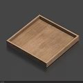 Wooden Square Tray A Functional Household Item With Simple Design For Home Use