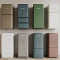 Modern Refrigerators In Various Colors And Different Designs For Home Kitchen Spaces