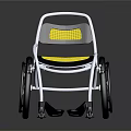 Durable Car Parts White Frame With Yellow Black Comfortable Seating Components