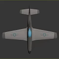 Detailed Silver Airplane Model With Blue Cockpit Star Insignia On Wings And Number 1881