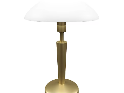 Sleek Modern Table Lamp With White Shade And Gold Metal Base 3d model