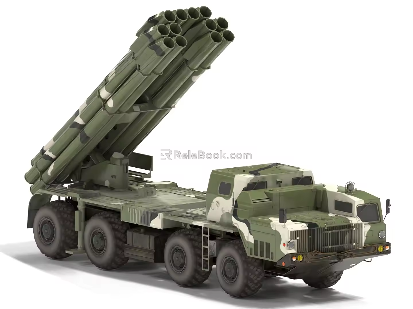 multiple rocket launcher system rocket launcher missile launcher long-range rocket launcher system missile system 3d model